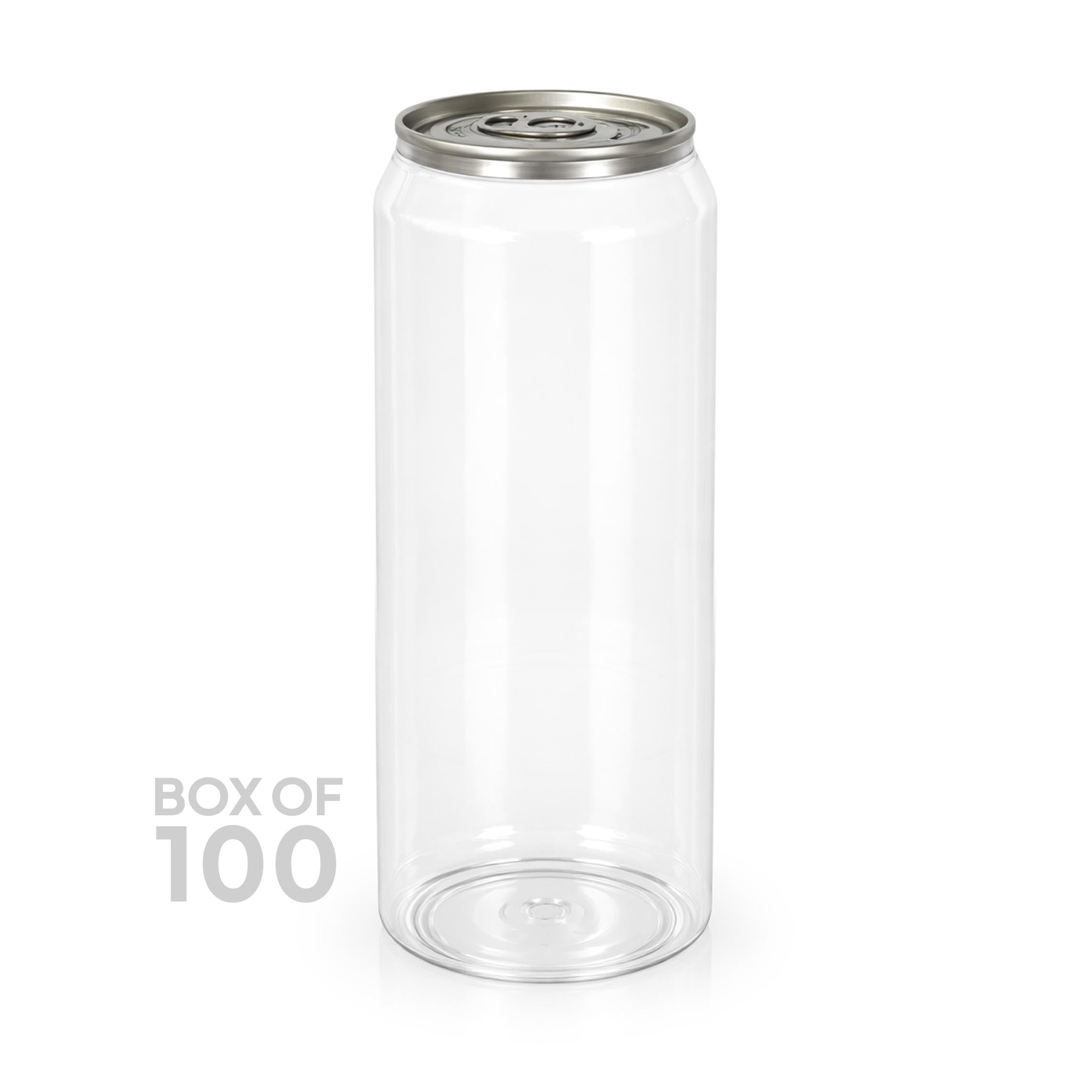 500ml PET Cans with lids (Box of 100)